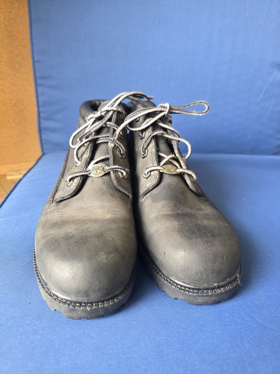 Timberland Black Leather Boots Men’s 8.5M Rugged Lace‑Up Workwear Chukka main image 12